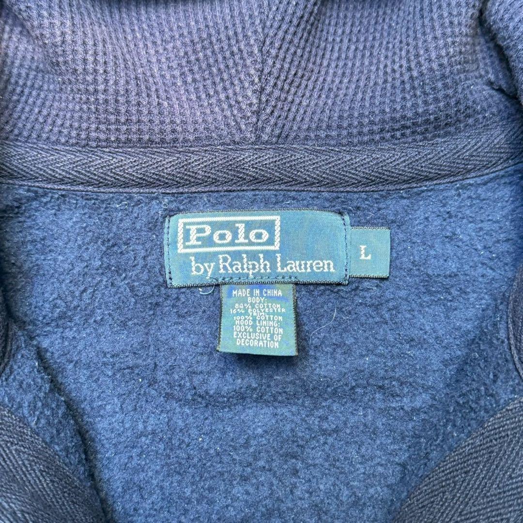 90s RALPH LAUREN ジップパーカー ネイビー ヴィンテージ ラルフ