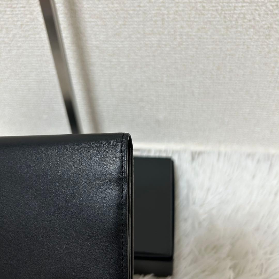 【新品未使用✨正規品/ロゴシール付】バーバリー　長財布　レザー　黒　希少　人気