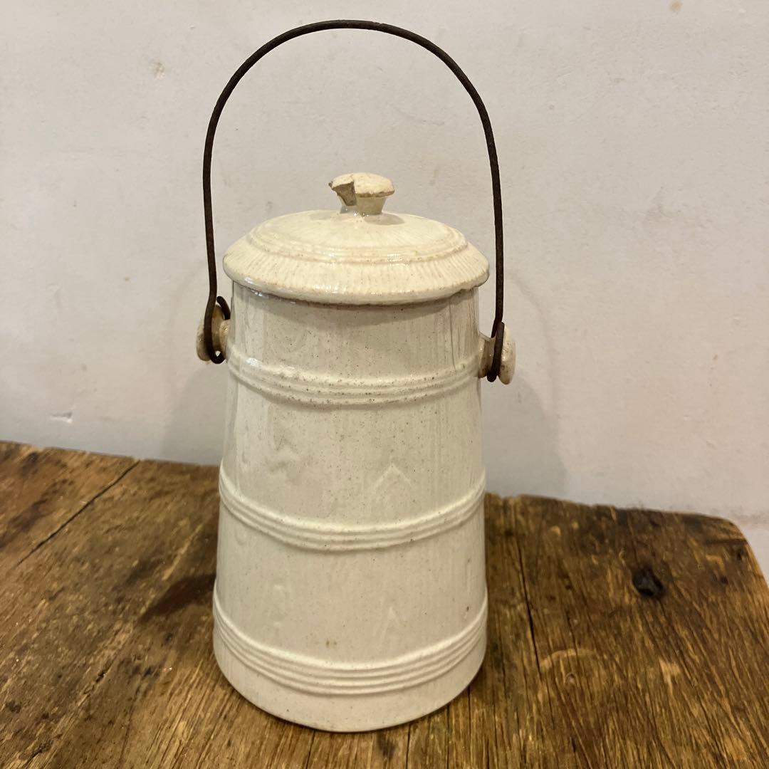 フランス アンティーク 陶器ポット 花瓶