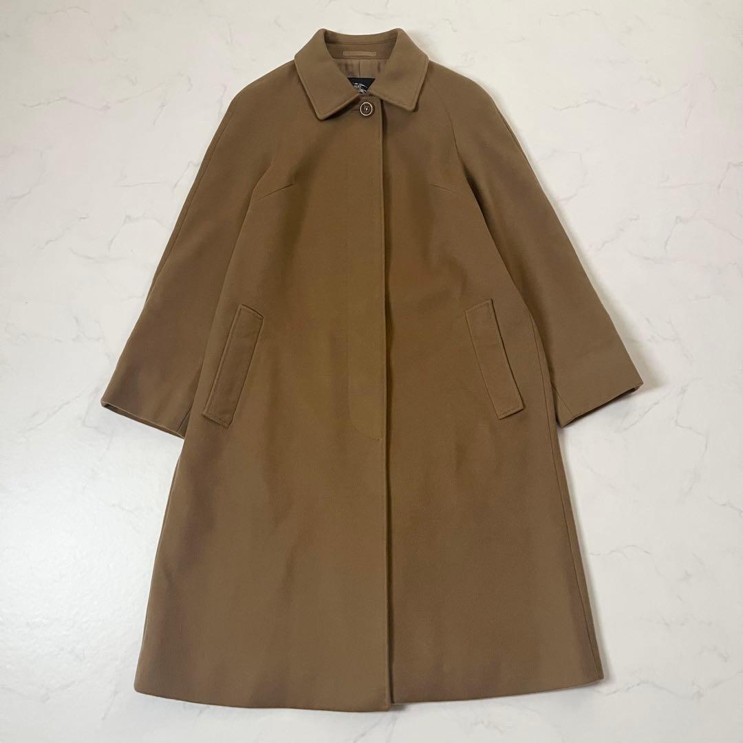 バーバリーロンドン　カシミヤ100%　ロングコート　シャドーホース　40