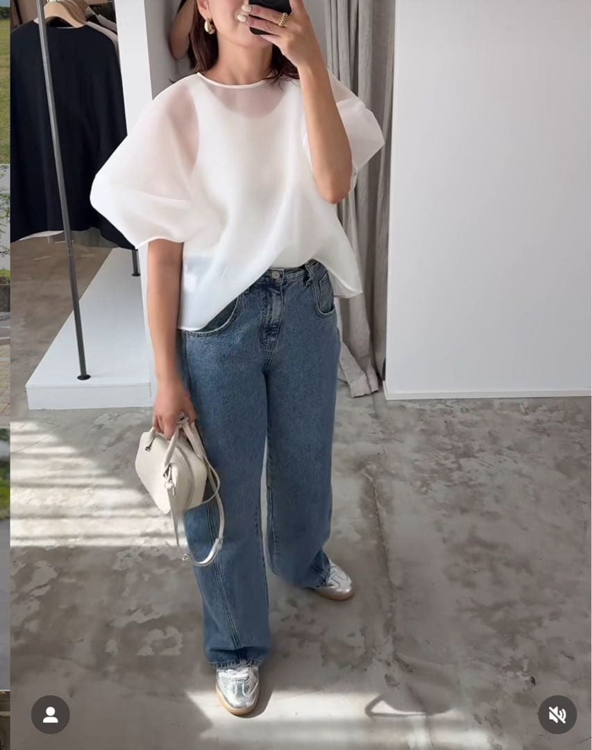 LIten Sheer Sculpture Tops シアー ブラウス