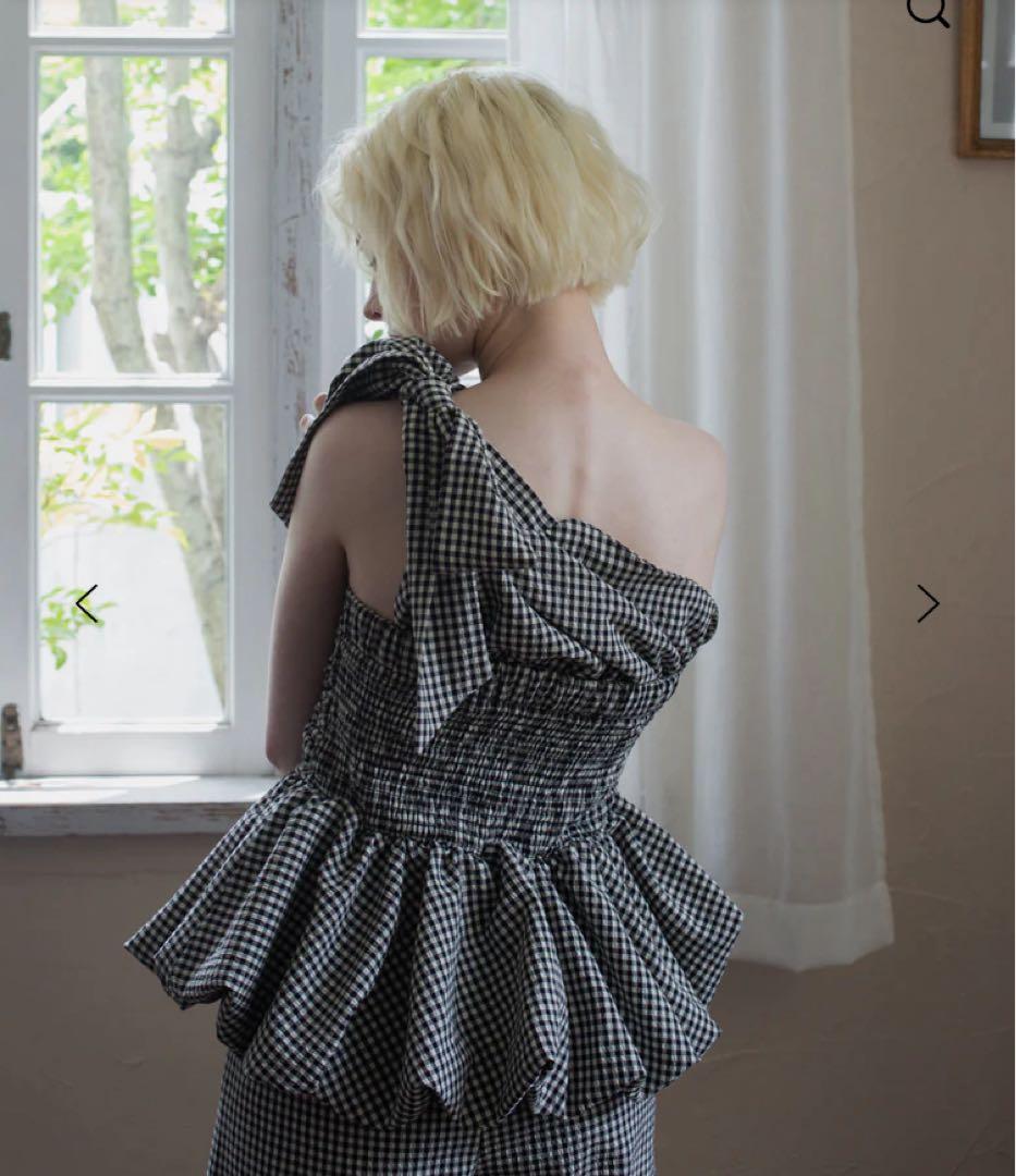 ranclic♡ 新品未使用2way ribbon peplum top