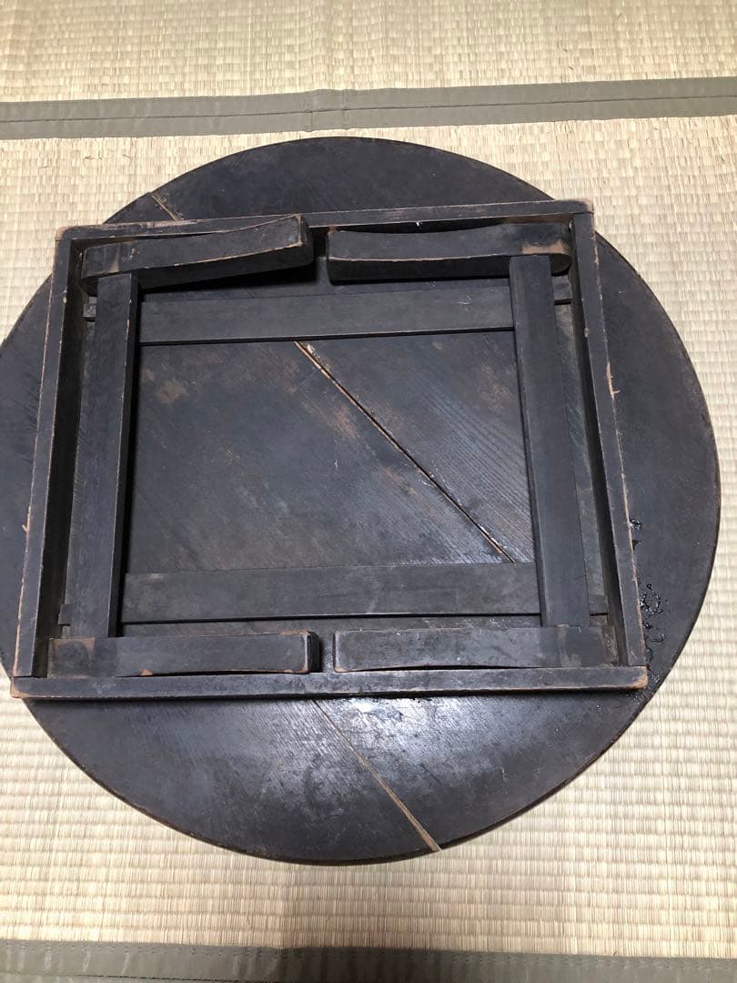 昭和レトロ ちゃぶ台　円形　折りたたみ式 丸型