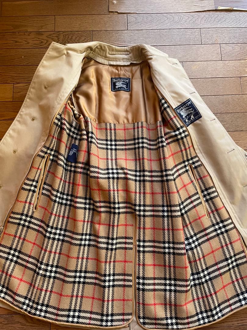 【美品】BURBERRY vintageステンカラーコートライナー付 1980s