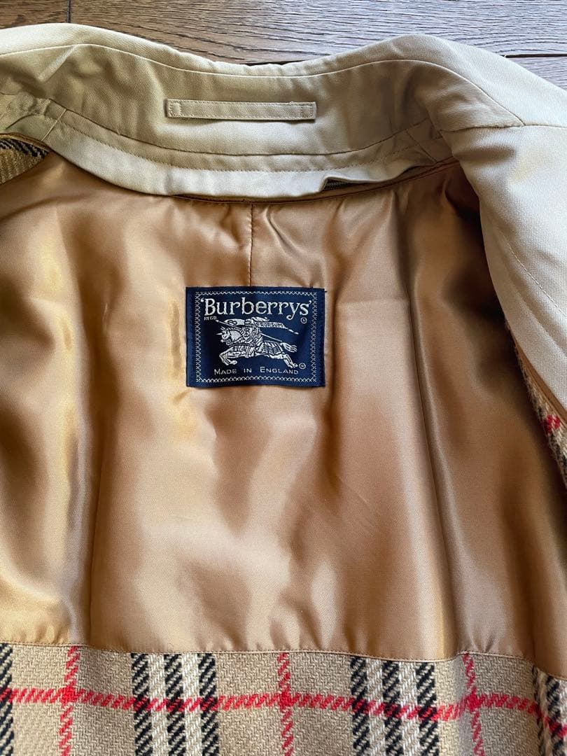 【美品】BURBERRY vintageステンカラーコートライナー付 1980s