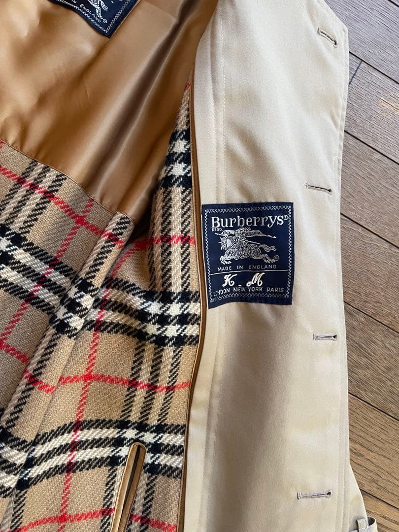 【美品】BURBERRY vintageステンカラーコートライナー付 1980s