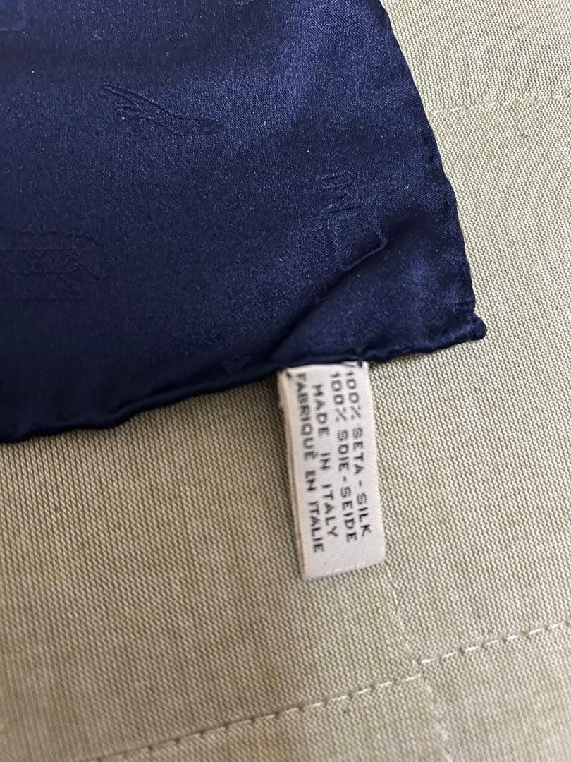 H*a様 CHANEL ネイビー シルクスカーフ