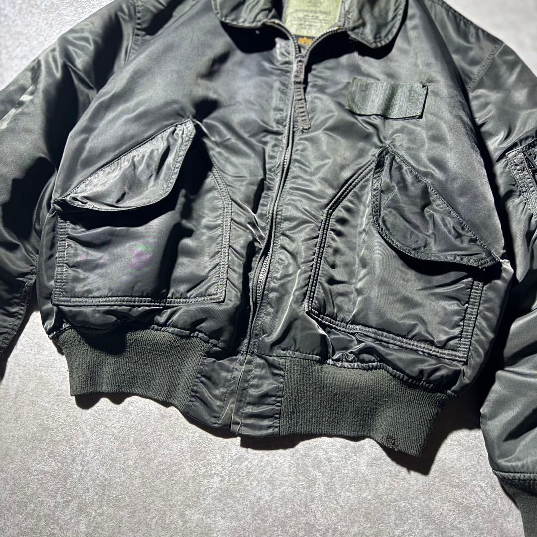 90s USA製 ALPHA CWU-45P フライトジャケット オリーブ XL