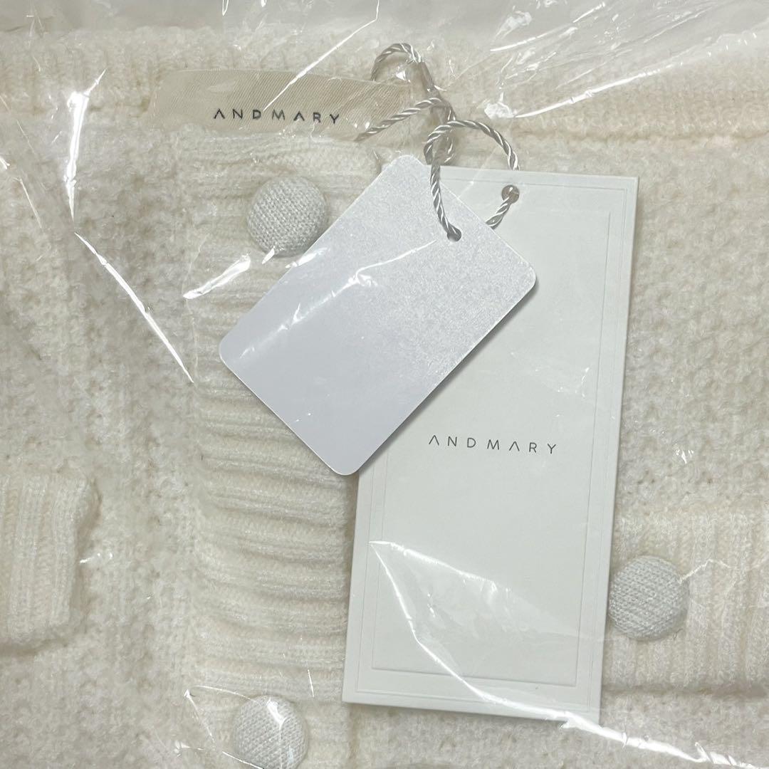 ANDMARY Twiggy tweed ribbon set tops 白