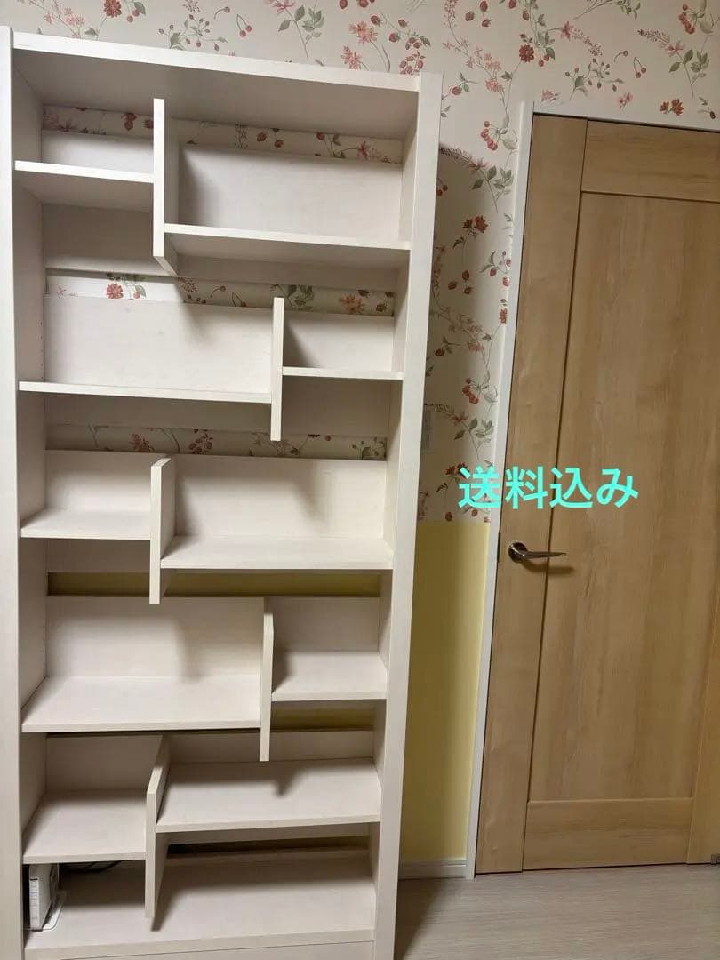 ユーアイ　ホワイト木製棚　W85D29H193