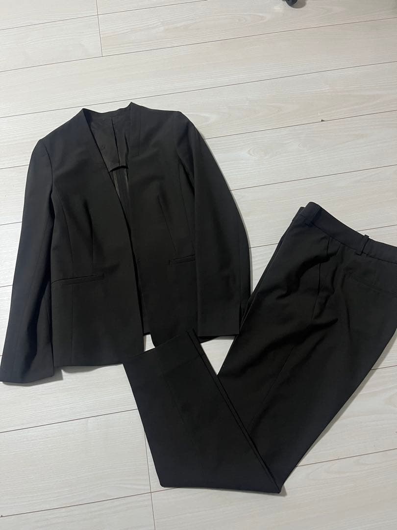 AOKI アオキ　レディース　スーツ　ノーカラー　クロップド　オフィカジ