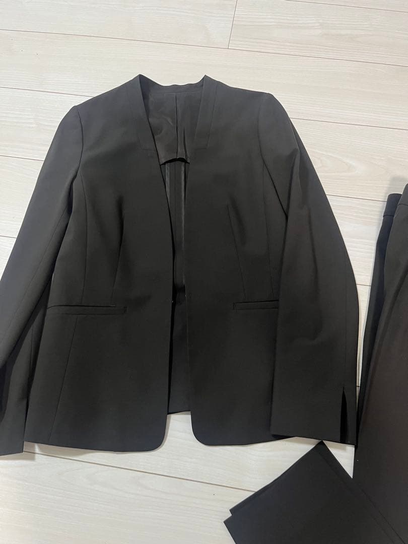 AOKI アオキ　レディース　スーツ　ノーカラー　クロップド　オフィカジ
