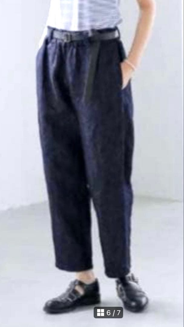 美品❣️ eternite de soi-e コットン リネンデニムパンツ 綿・麻