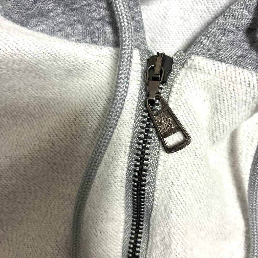 MONCLER モンクレール ダブルロゴ ジップパーカー グレー L相当