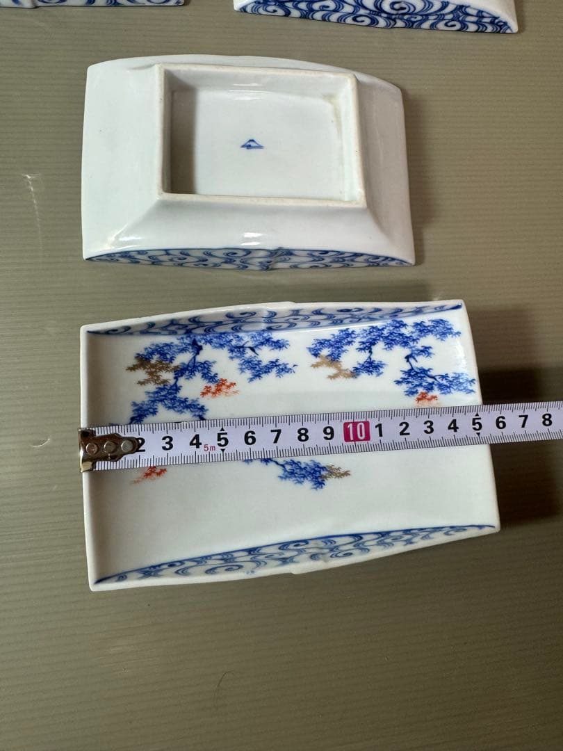 2888 深川製磁　涼彩紅葉　中皿　15cm 10客