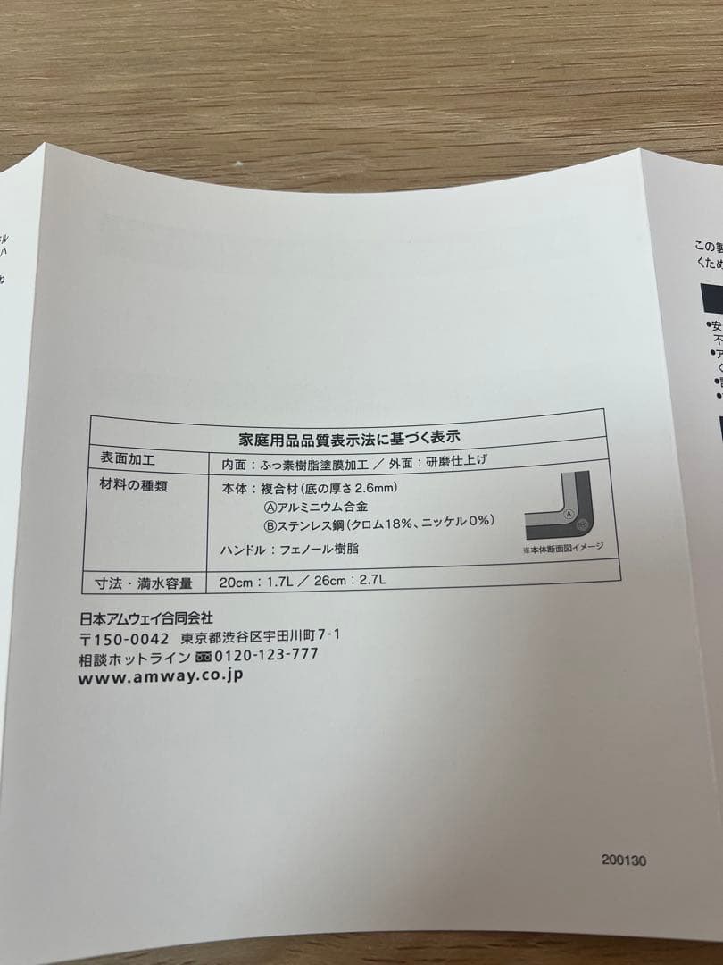 アムウェイ　ノンスティックフライパン