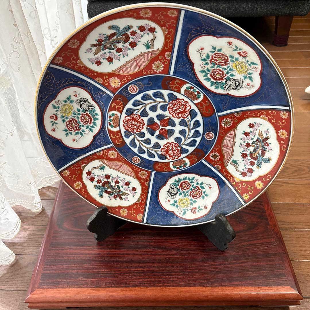 有田焼　古伊万里　大皿　飾り皿　直径39.5cm