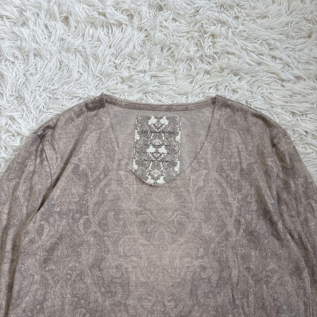 goa 00s y2k archive ロンt 長袖 ペイズリー柄