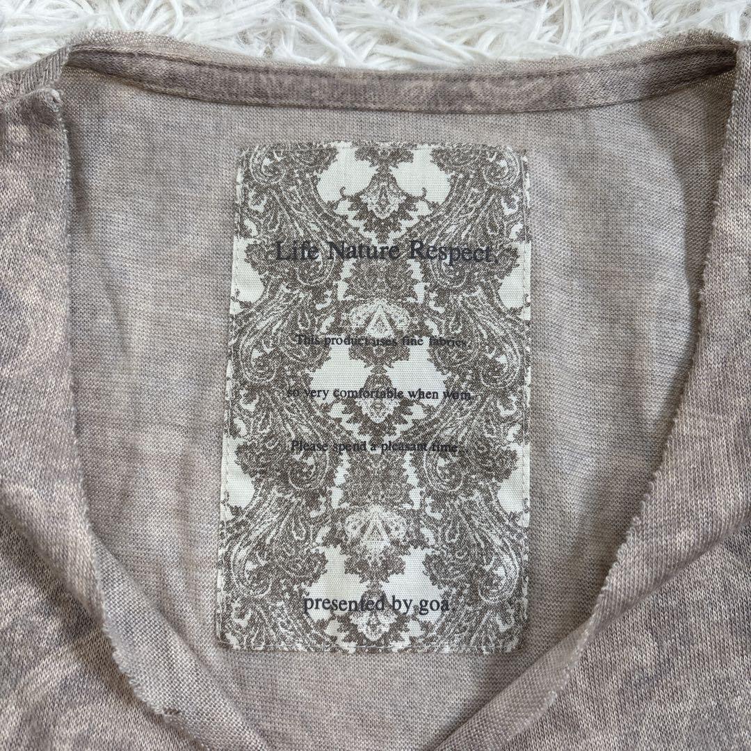 goa 00s y2k archive ロンt 長袖 ペイズリー柄