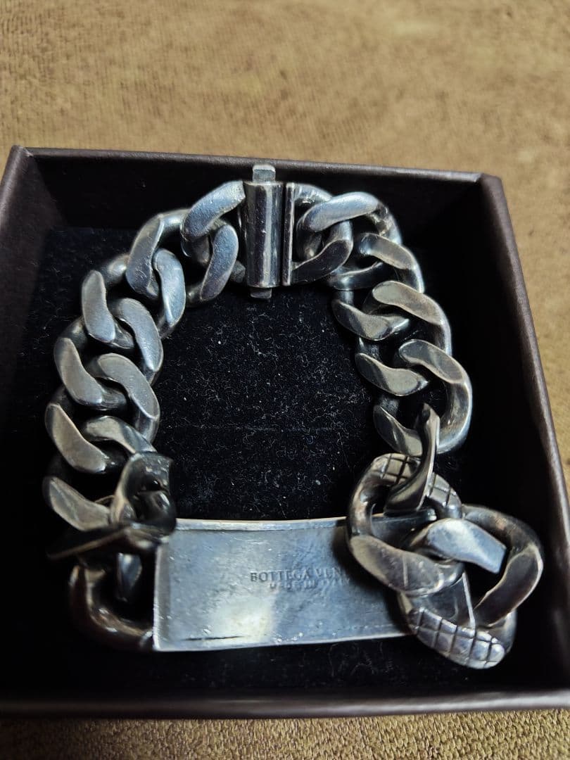 定価15万位 ボッテガヴェネタ ブラックシルバー アクセサリー ブレス 925
