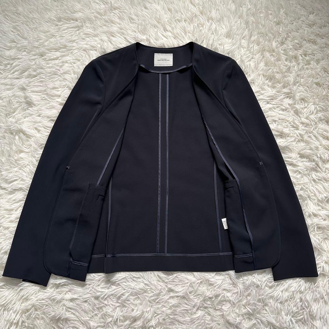【美品】 グリーンレーベルリラクシング　サラフールノーラペルジャケット　パンツ