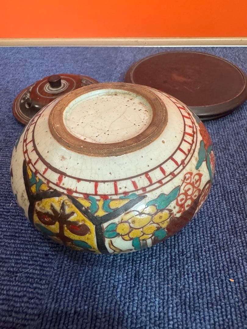 1678 中国骨董　呉須赤絵　香炉　時代物