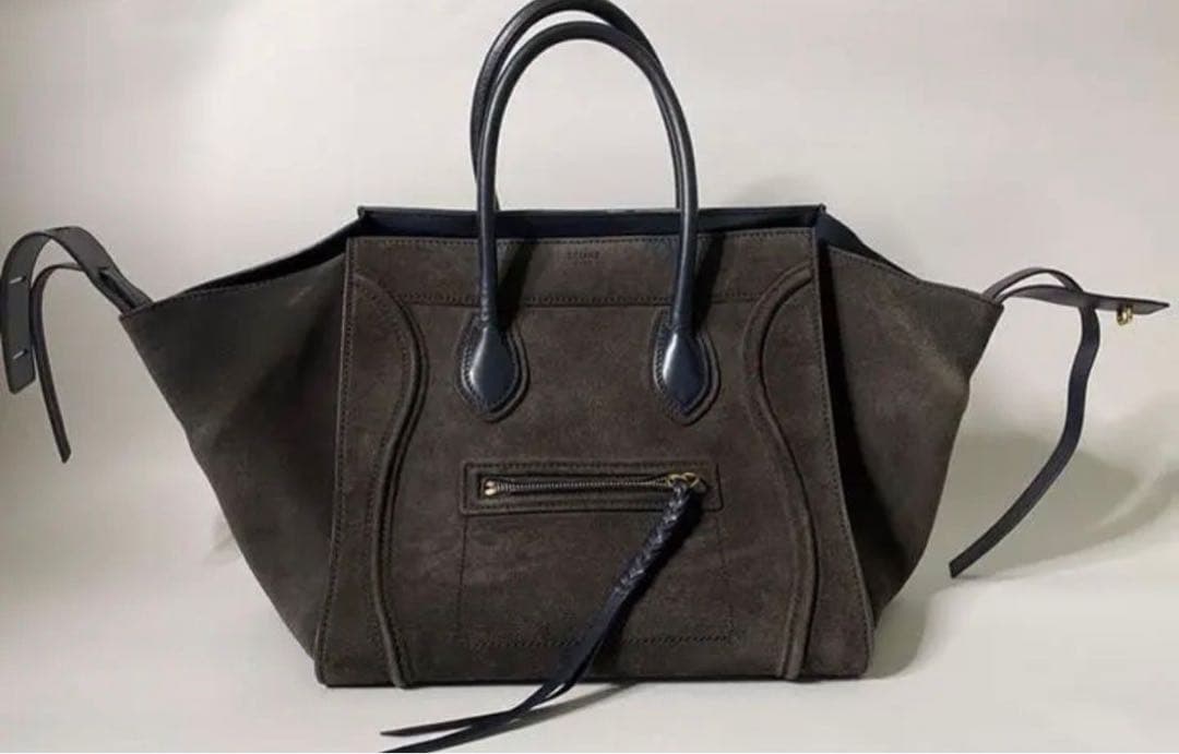 美品】CELINE ラゲージ ファントム スエード調 トートバッグ 上品カラー