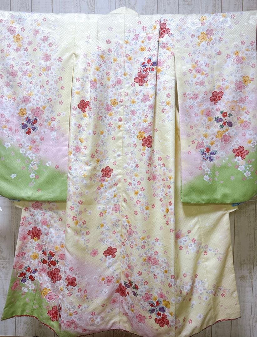 パステル黄色♡七五三　7歳　フルセット　一式　ピンク