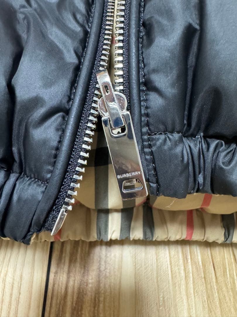 バーバリーチルドレン 2Y 92 ダウンコート リバーシブル