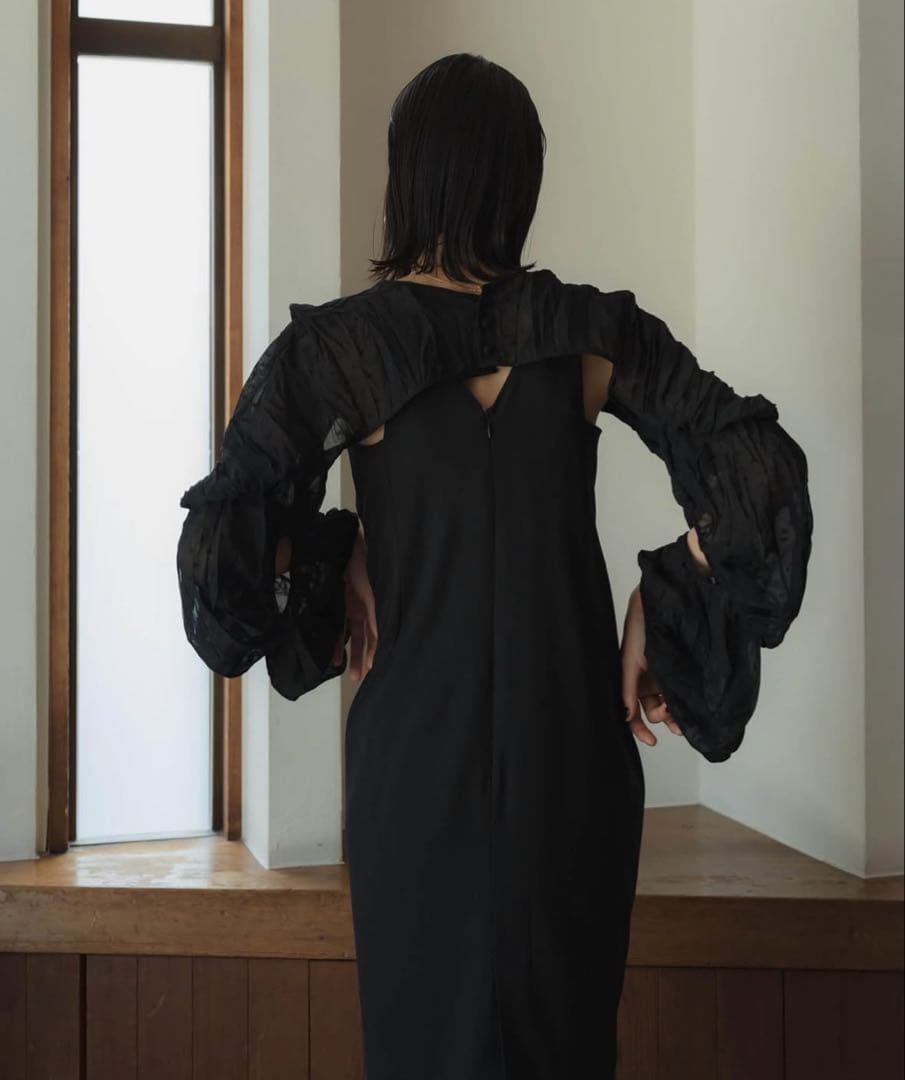 【定価:22,000円】knuthmarf ドレス　黒　結婚式　S
