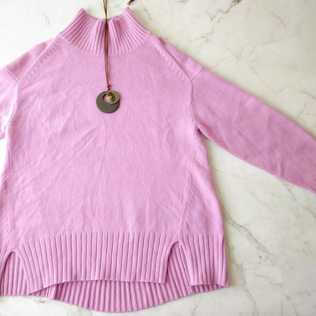 美品　シップス　タートルネックウールセーター　ウールカシミヤ100%