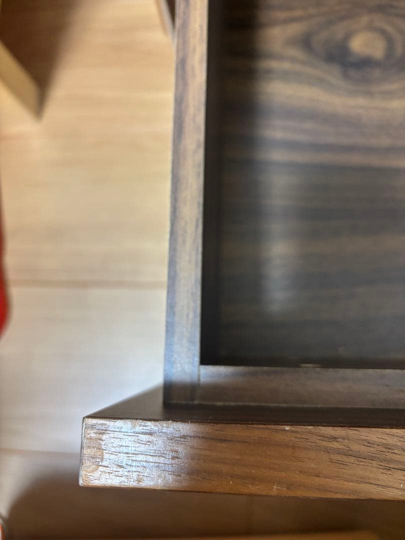 ステンレスユニットシェルフ　引き出し4段セット　ウォールナット　無印良品