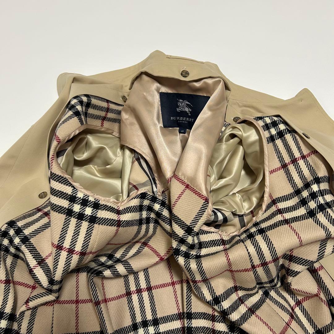 ✨極美品 バーバリーロンドン ステンカラーコート ノバチェック ライナー