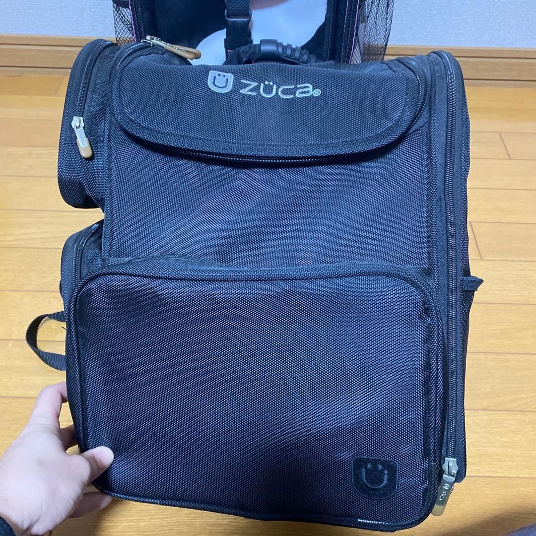 ハイエ　　ZÜCA キャリーカート 黒・白 牛柄　ビジネスバックセット