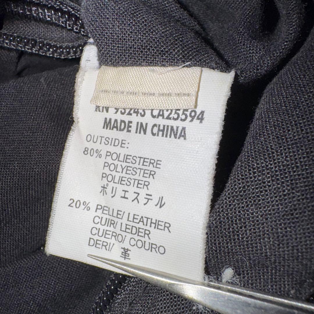 バッグ OLD DIESEL leather messenger bag black