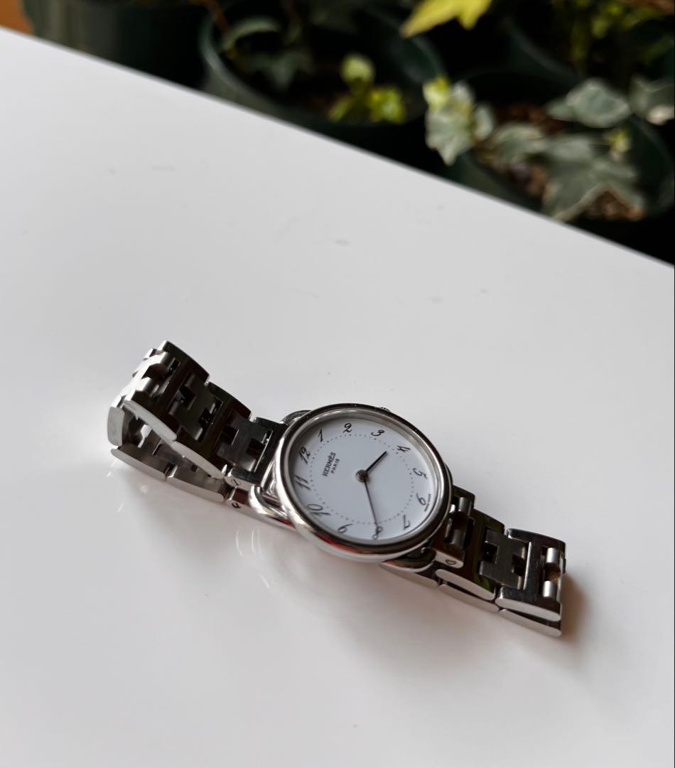 HERMES 腕時計 シルバー⭐︎レディース使用品【電池交換済み】