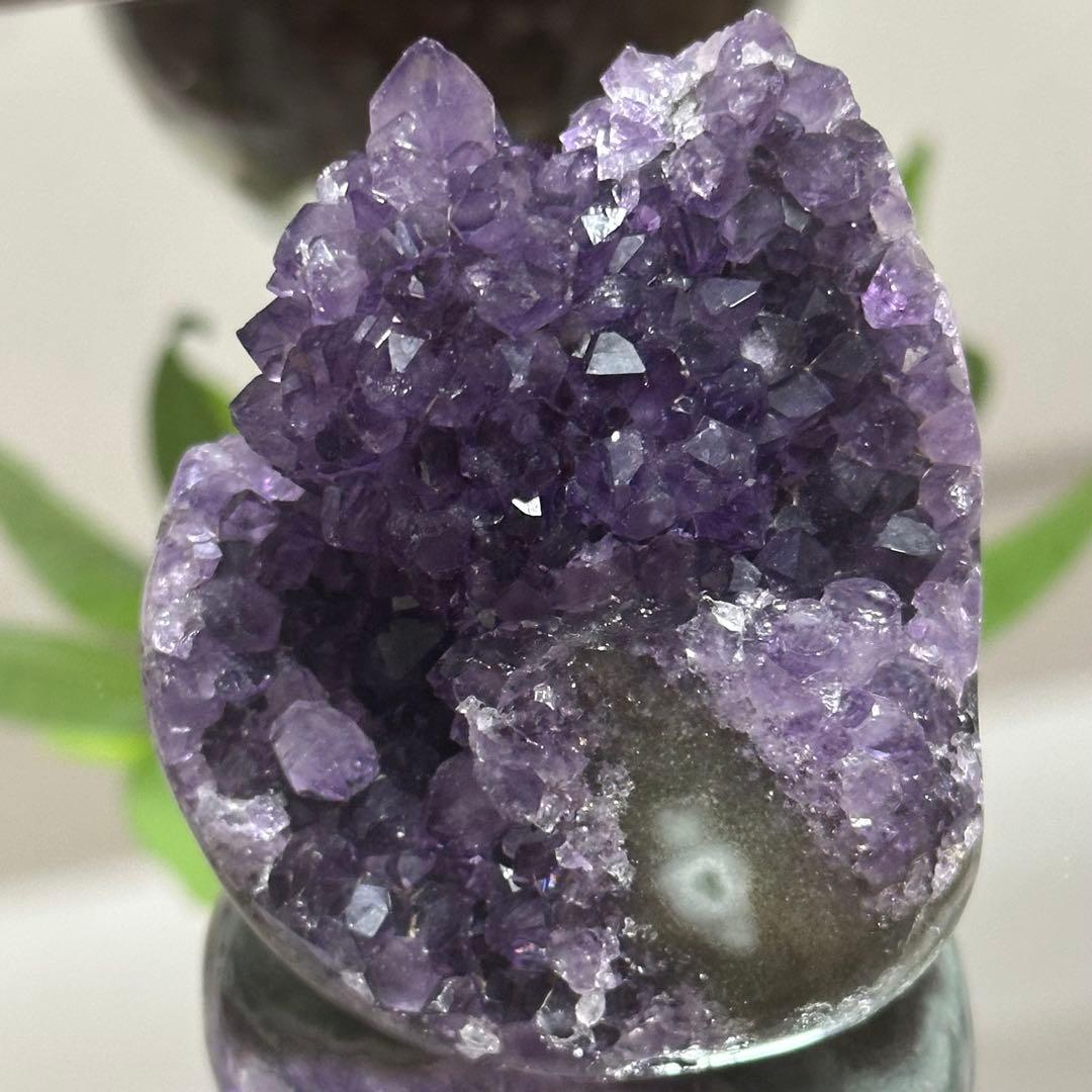 激レア【高品質】猫ちゃん アメジスト 一点物 瑪瑙 可愛い 置物 インテリア