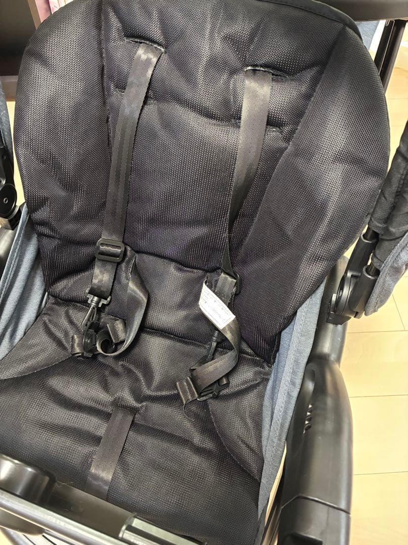 2人乗りベビーカー katoji 2人でゴーDX デニム レインカバー付