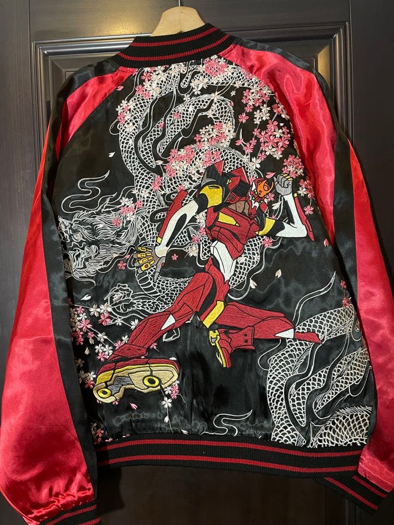 エヴァンゲリオン×錦 にしき コラボスカジャン 513351 桜龍2号機 和柄