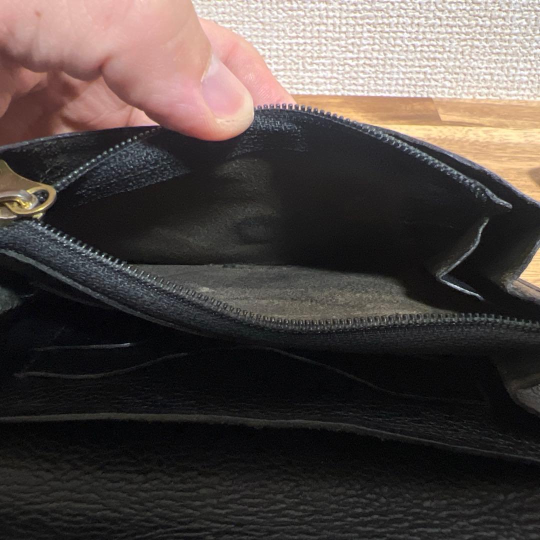 IL BISONTE イルビゾンテ 二つ折り財布 ブラック レザー 本革