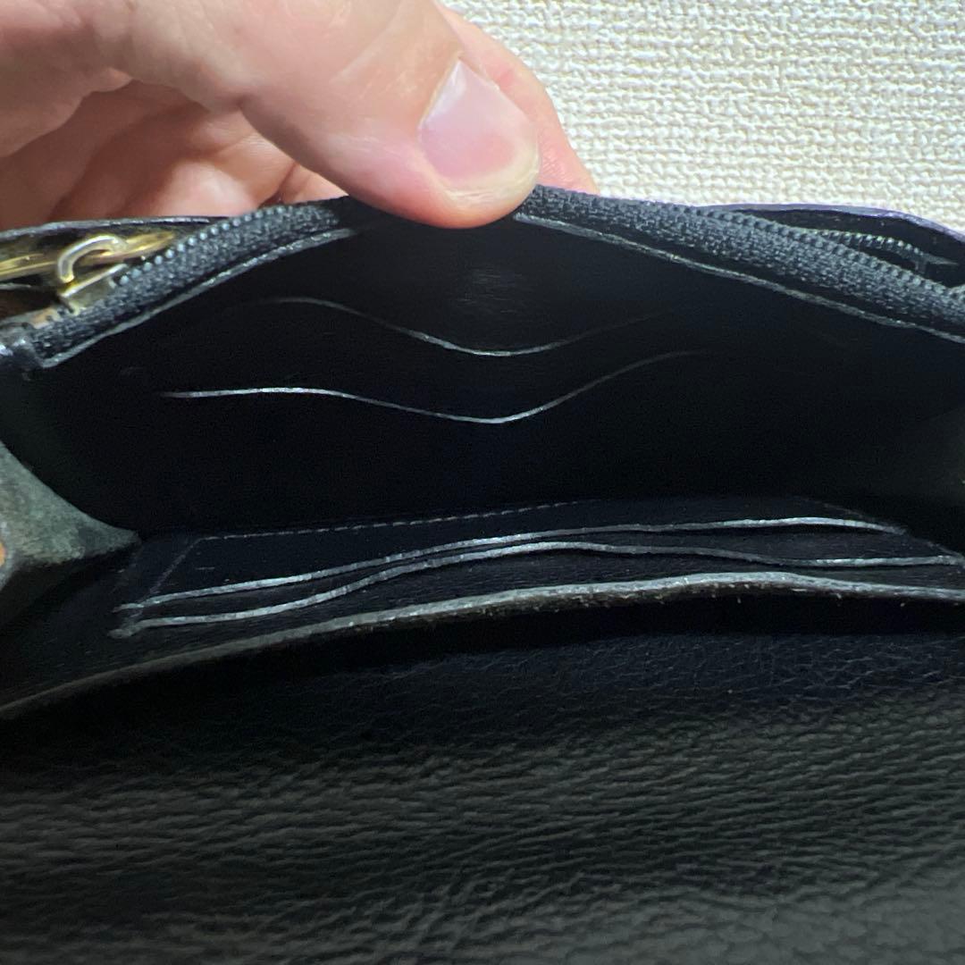 IL BISONTE イルビゾンテ 二つ折り財布 ブラック レザー 本革