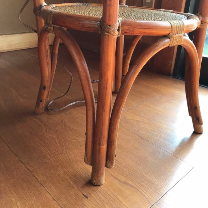 昭和レトロ ラタンの照明 籐の家具 カゴナチュラル インテリア カゴ付き