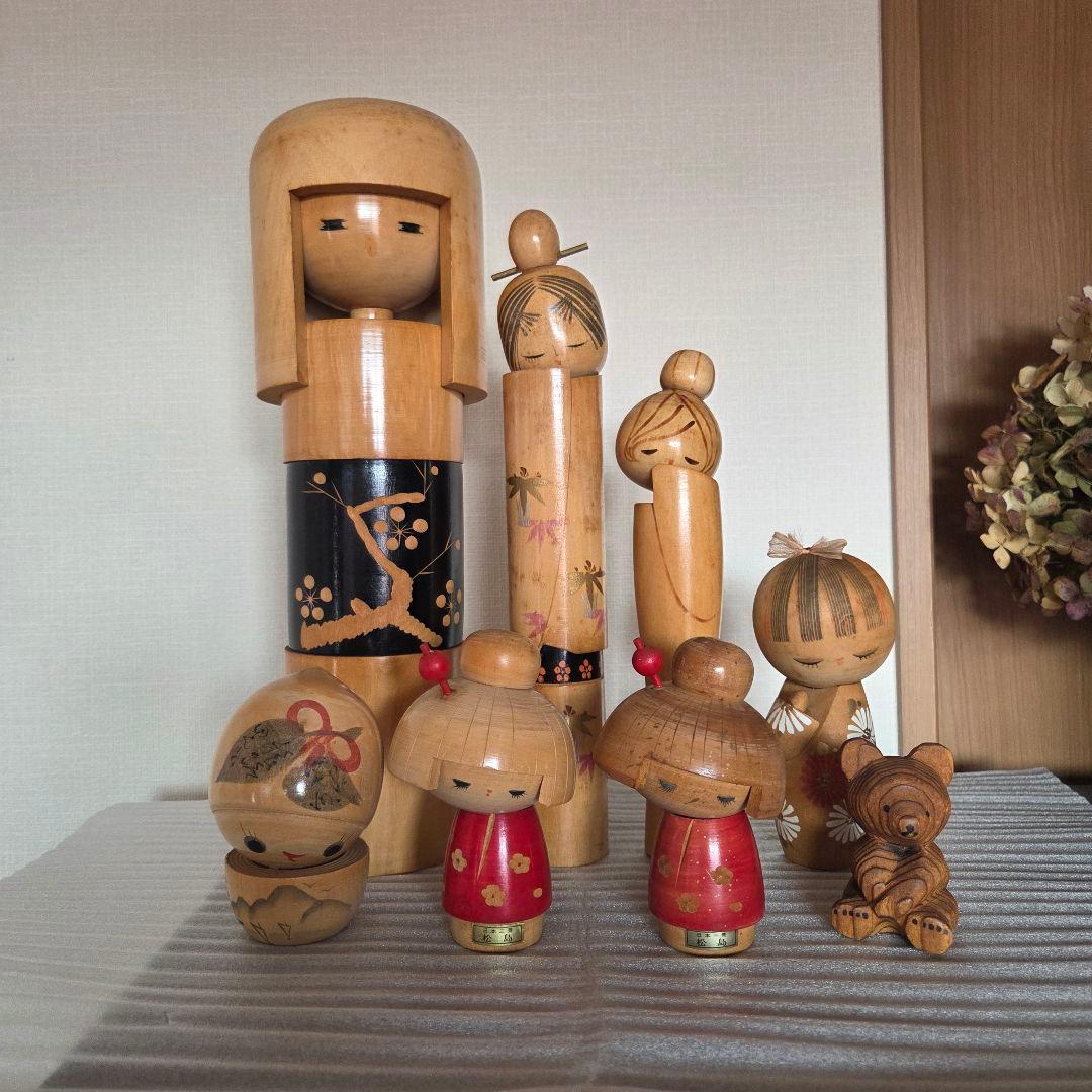 創作こけし おかっぱこけし 人形 かんざし KOKESHI DOLL くまぼっこ