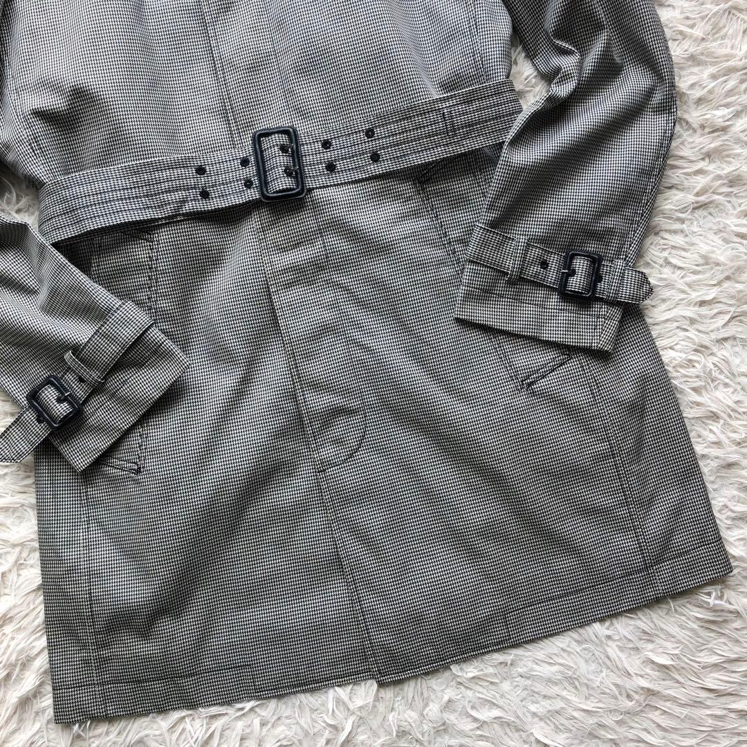 【美品】ポールスミス　トレンチコート　L 千鳥格子　カシミヤライナー　比翼