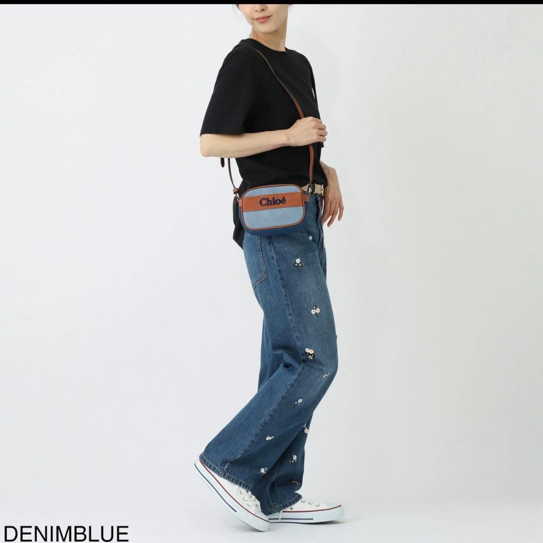 クロエ Chloe ショルダーバッグ キッズ デニムブルー c20276