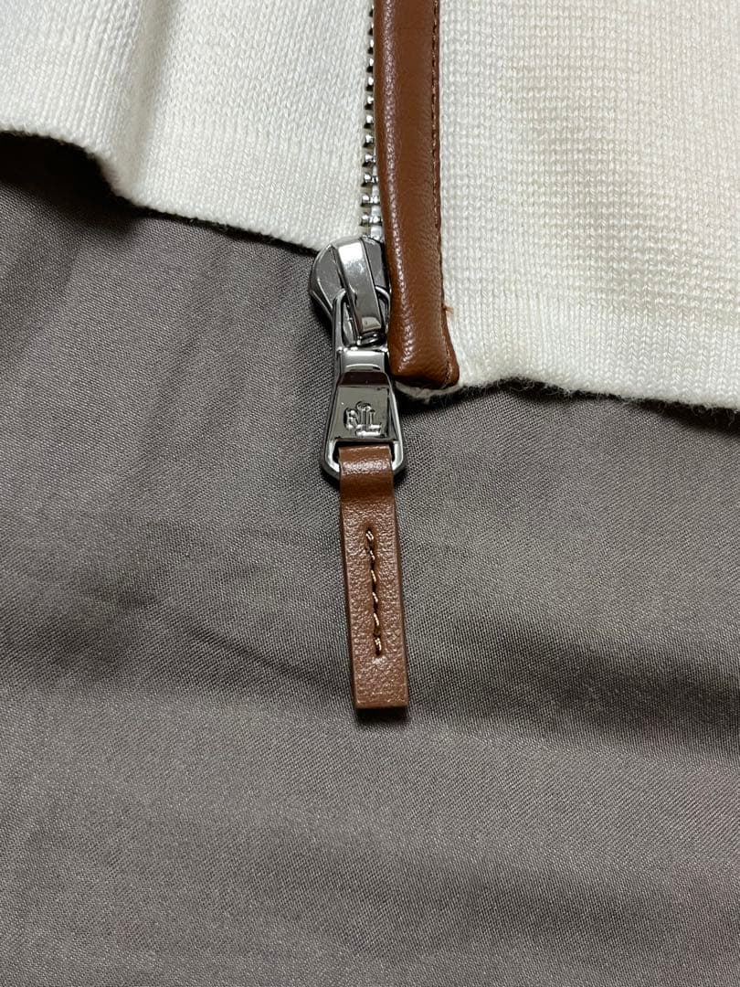 LAUREN RALPH LAUREN レザーニットファスナージャケット