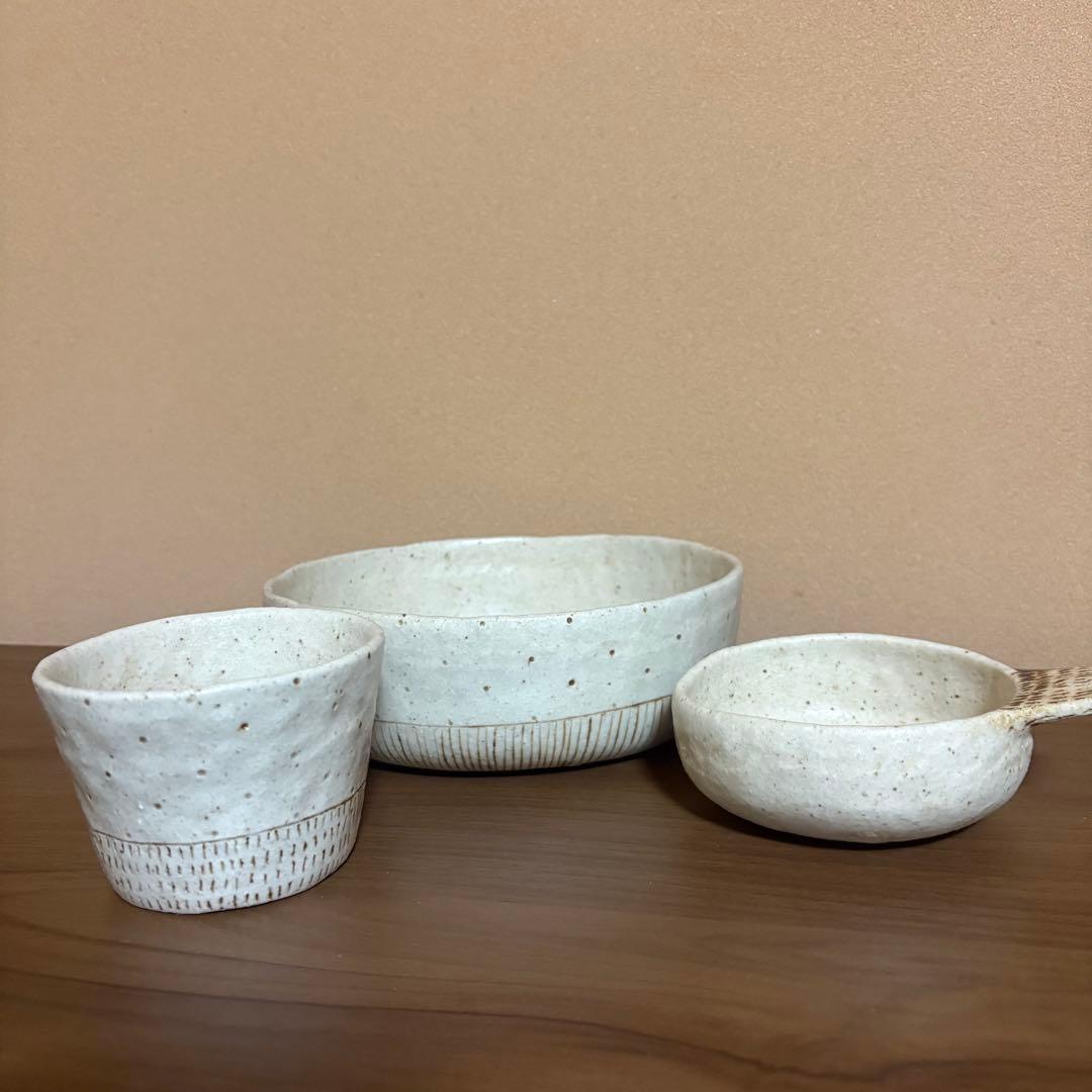 金成潤子さん　深鉢、小鉢、フリーカップの3点セット