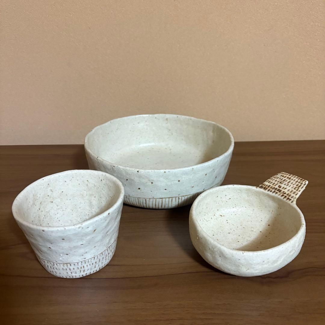 金成潤子さん　深鉢、小鉢、フリーカップの3点セット