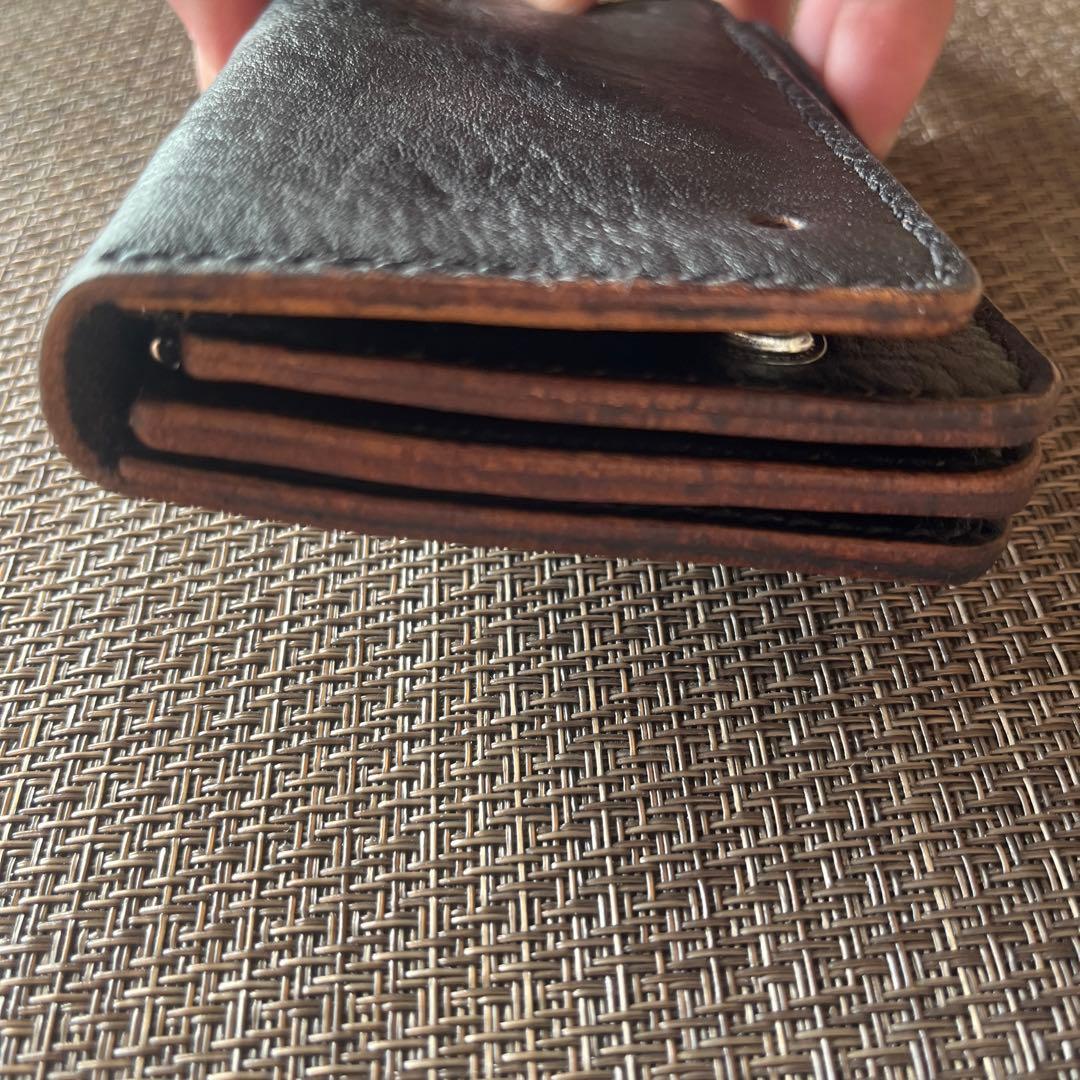 抹茶San MARYAM ホースフロント ミドルトラッカーウォレット 茶芯