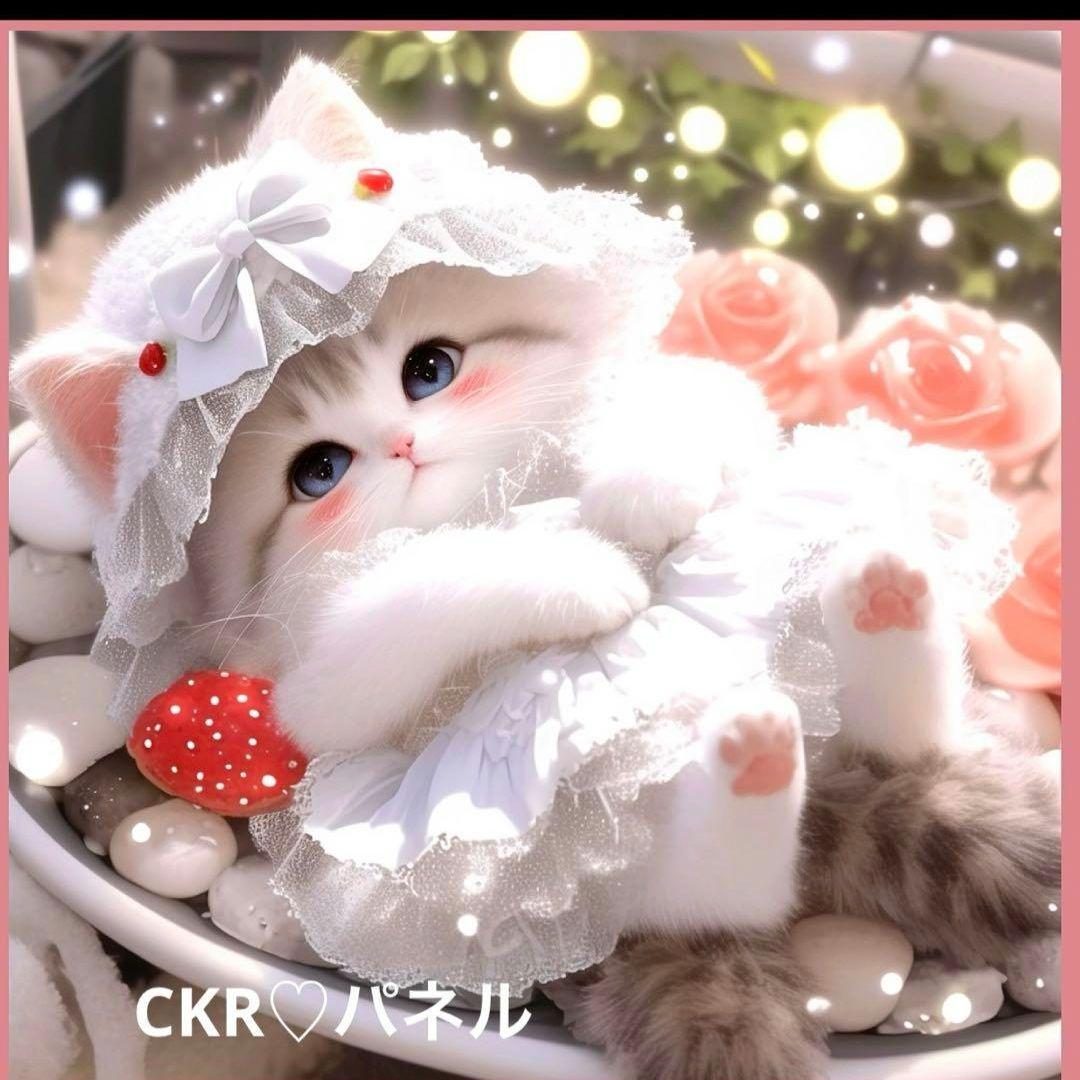 美しい女性パネル生地　ハンドメイド
